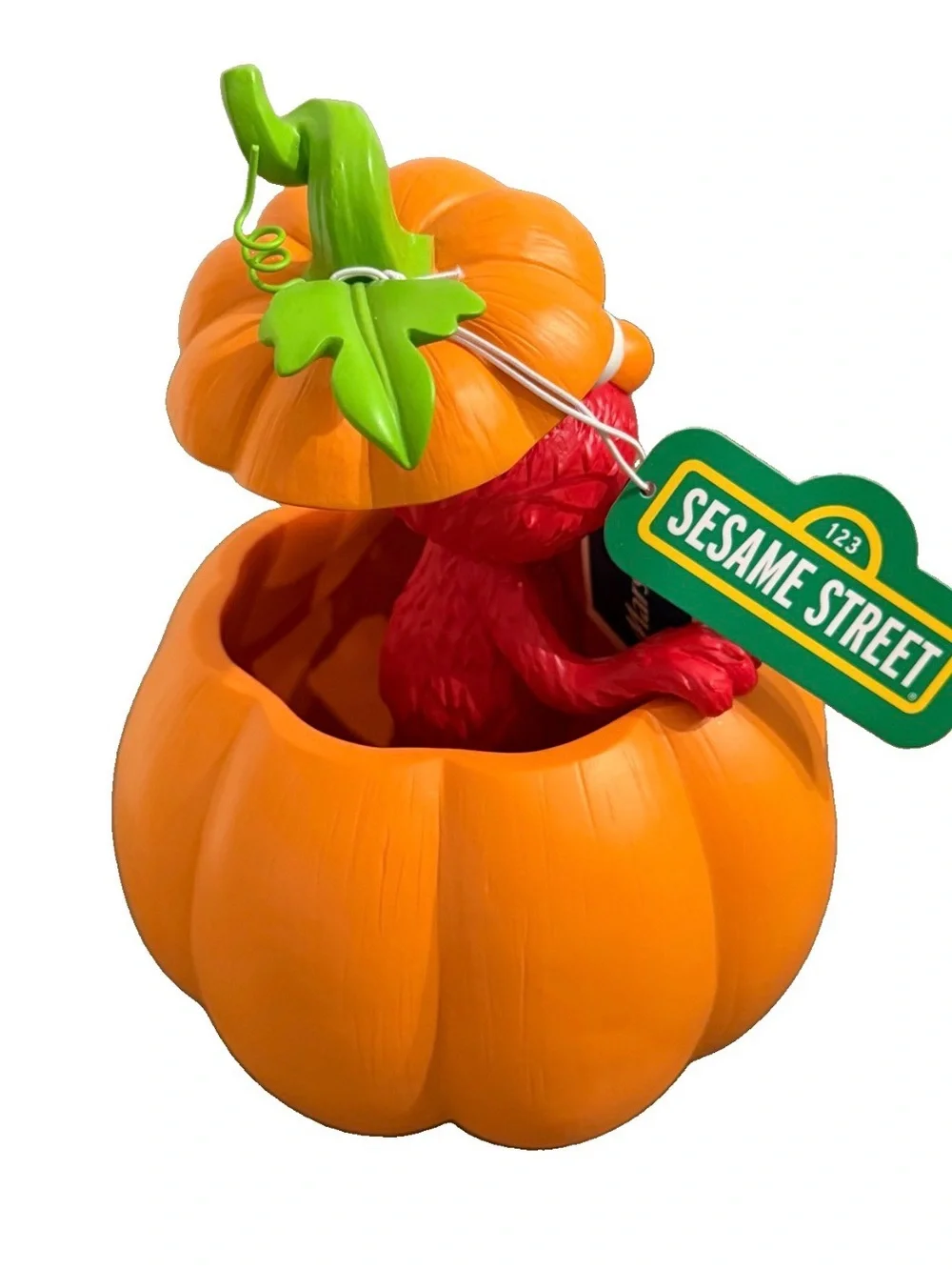 Sesame Street Elmo Pumpkin Halloween 9” Figurine  New! So Cute! Brand New!